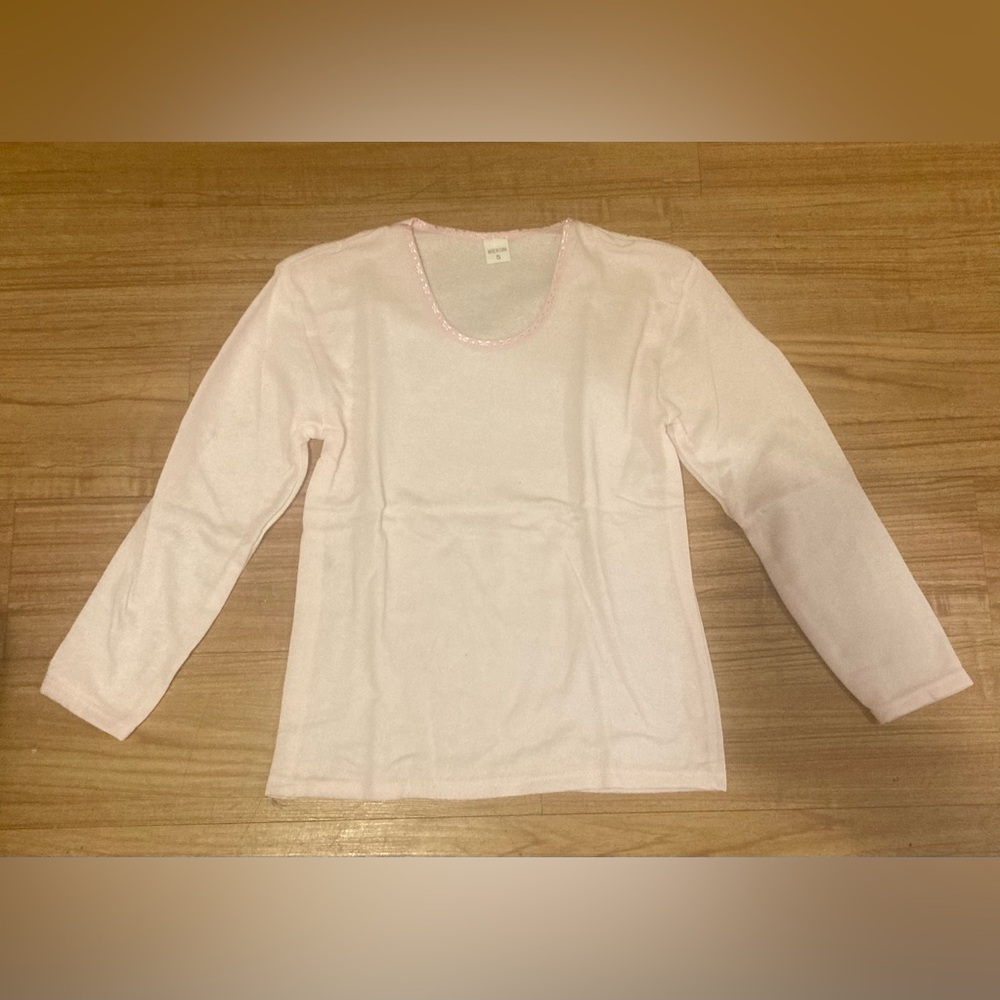 Chic Light Pink Girls Fleece Long John